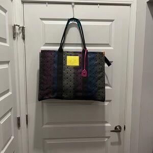 Kurt Geiger Black, Purple, Blue and other Jewel Tone Colors in a Wave Tote🖤💜💙💛